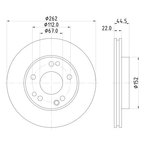 HELLA Bremsscheibe 8DD 355 101-461