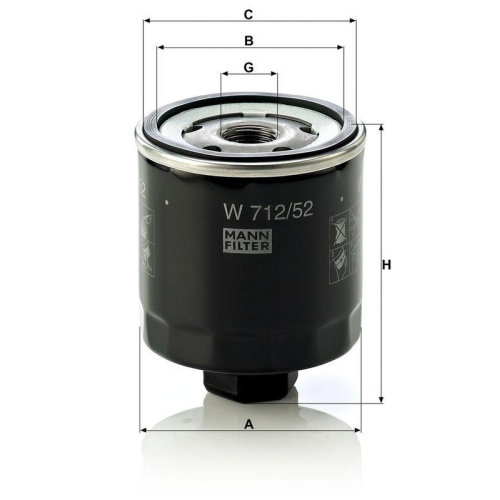 MANN-FILTER &Ouml;lfilter W 712/52