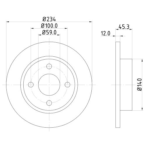 HELLA Bremsscheibe 8DD 355 103-341