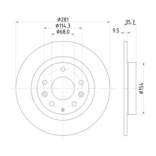 HELLA Bremsscheibe PRO 8DD 355 126-711