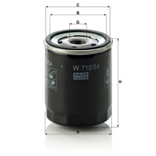 MANN-FILTER &Ouml;lfilter W 712/54