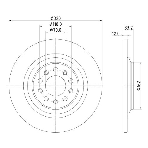 HELLA Bremsscheibe PRO 8DD 355 132-101