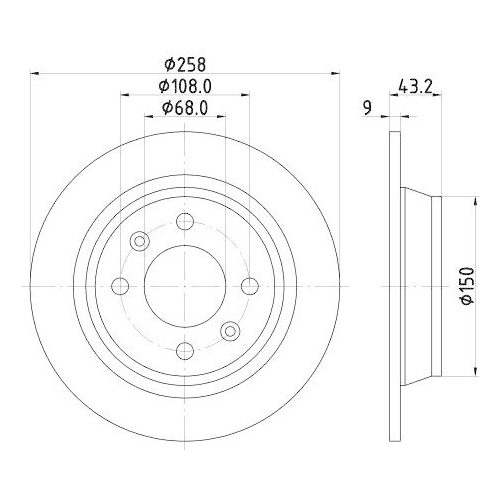 HELLA Bremsscheibe 8DD 355 102-091
