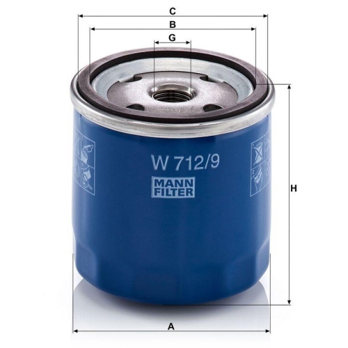 MANN-FILTER &Ouml;lfilter W 712/9