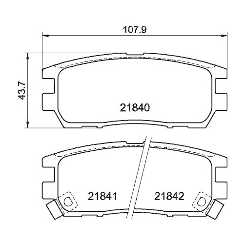 HELLA Bremsbelagsatz, Scheibenbremse 8DB 355 016-471