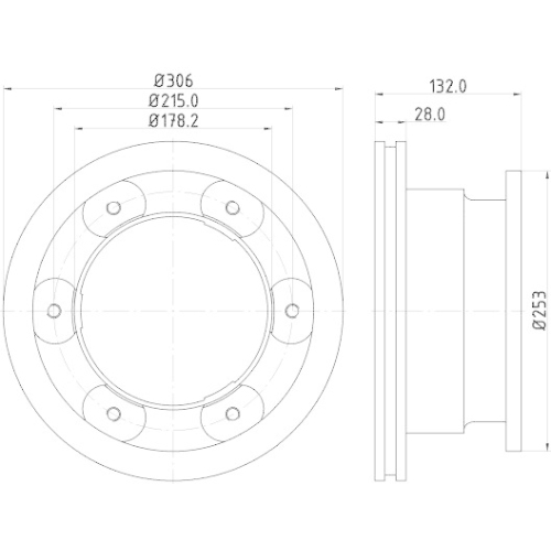 HELLA Bremsscheibe 8DD 355 115-551