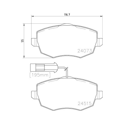 HELLA Bremsbelagsatz, Scheibenbremse 8DB 355 012-861