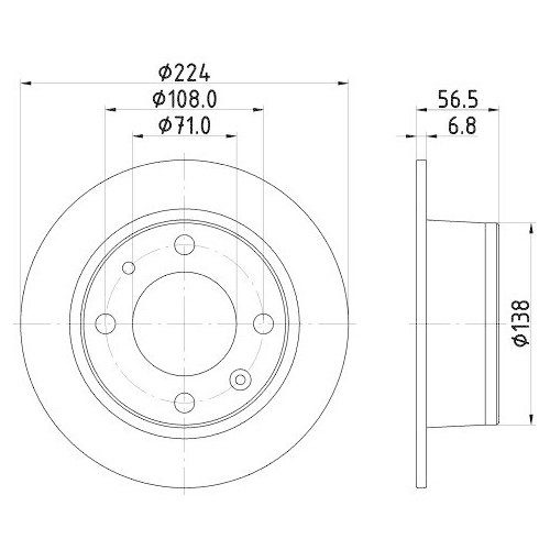 HELLA Bremsscheibe 8DD 355 100-681