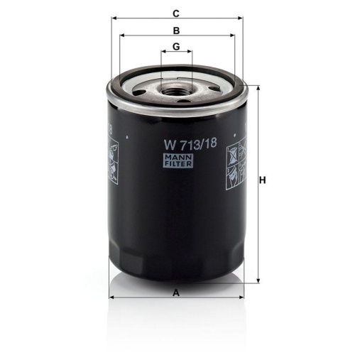 MANN-FILTER &Ouml;lfilter W 713/18