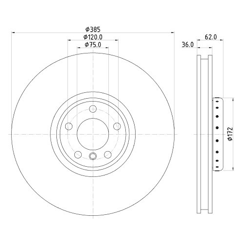 HELLA Bremsscheibe PRO High Carbon 8DD 355 120-721