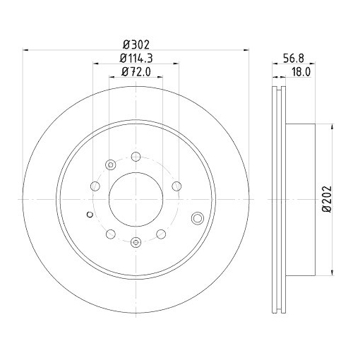 HELLA Bremsscheibe PRO 8DD 355 115-791