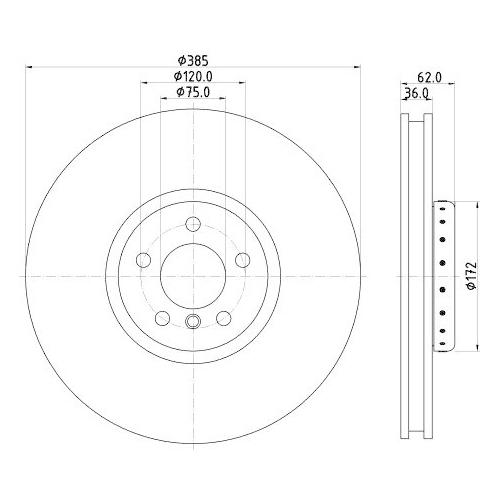 HELLA Bremsscheibe PRO High Carbon 8DD 355 120-731