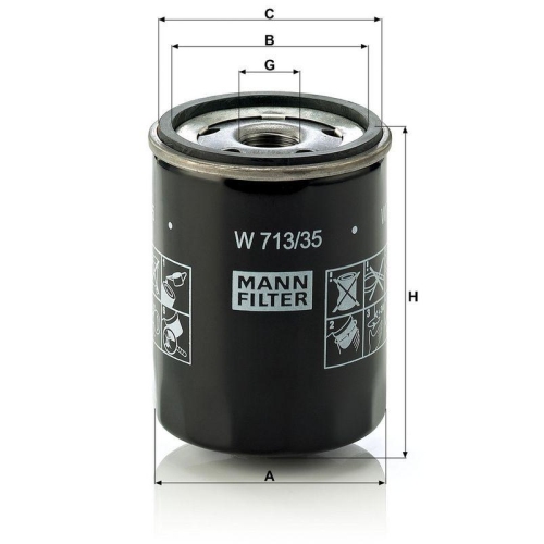 MANN-FILTER &Ouml;lfilter W 713/35