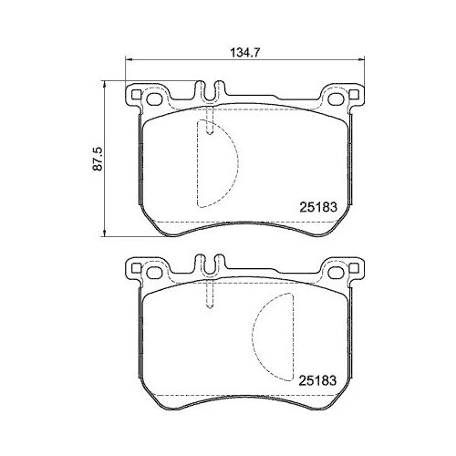 HELLA Bremsbelagsatz, Scheibenbremse 8DB 355 020-491