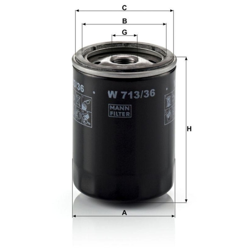 MANN-FILTER &Ouml;lfilter W 713/36