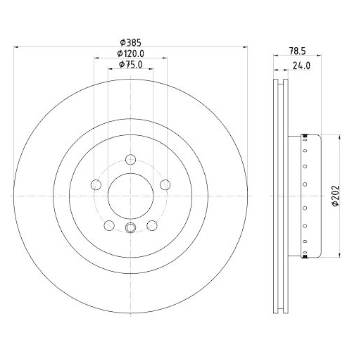 HELLA Bremsscheibe PRO High Carbon 8DD 355 120-741