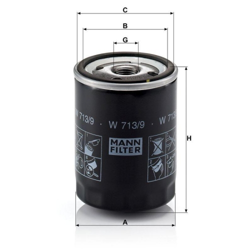 MANN-FILTER &Ouml;lfilter W 713/9