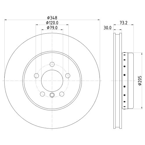 HELLA Bremsscheibe PRO High Carbon 8DD 355 120-751