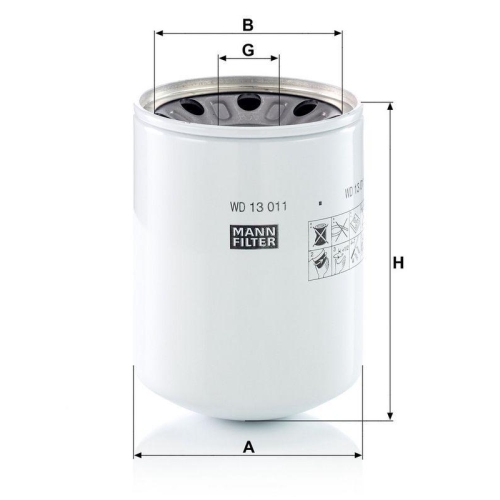 MANN-FILTER Filter, Arbeitshydraulik WD 13 011 x