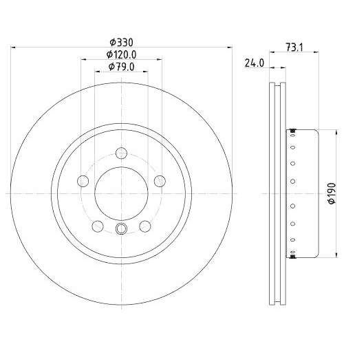HELLA Bremsscheibe PRO High Carbon 8DD 355 120-761