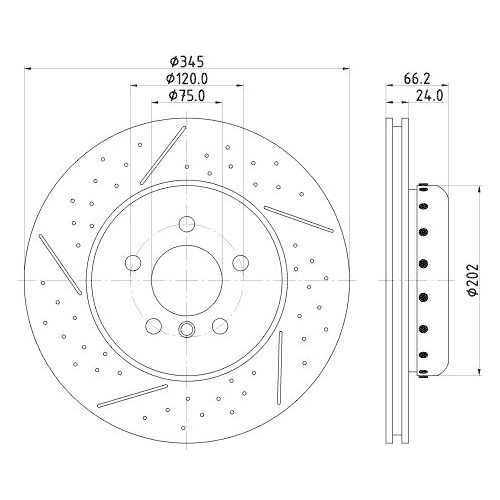 HELLA Bremsscheibe PRO High Carbon 8DD 355 120-781
