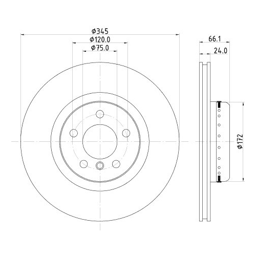 HELLA Bremsscheibe PRO High Carbon 8DD 355 120-801