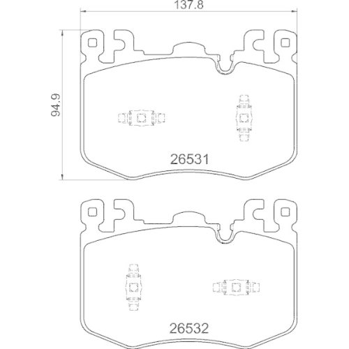 BREMBO Bremsbelagsatz, Scheibenbremse PRIME LINE P 94 001