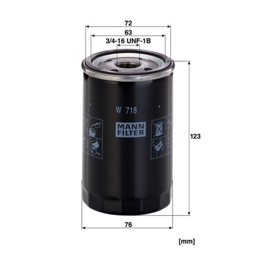 MANN-FILTER &Ouml;lfilter W 718
