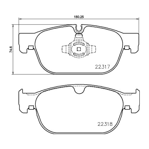HELLA Bremsbelagsatz, Scheibenbremse 8DB 355 024-801
