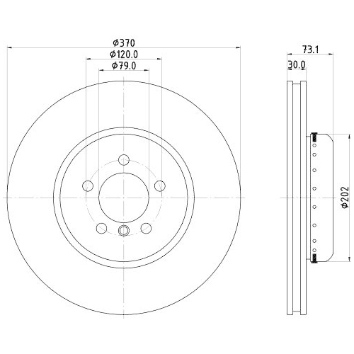 HELLA Bremsscheibe PRO High Carbon 8DD 355 120-831