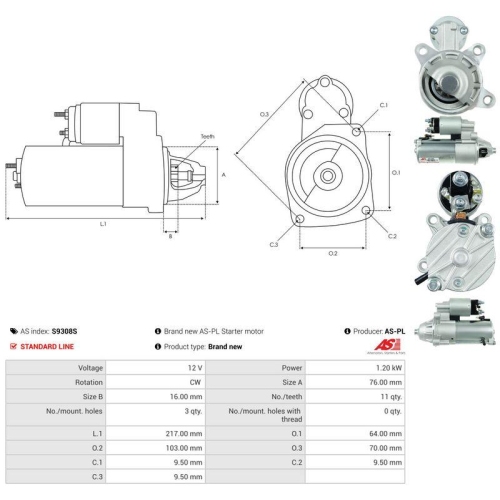 AS-PL Starter AS S9308S