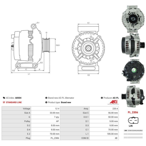 AS-PL Generator AS A0504