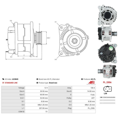 AS-PL Generator AS A3384S