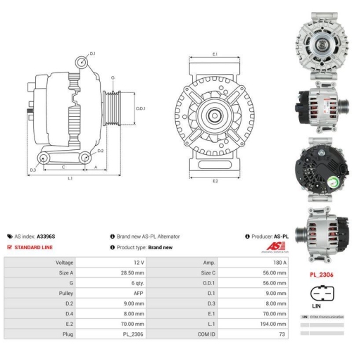 AS-PL Generator AS A3396S