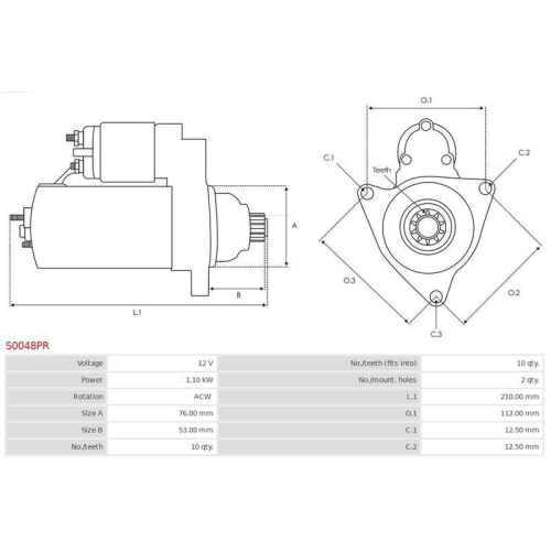 AS-PL Starter Wiederaufbereitet AS-PL