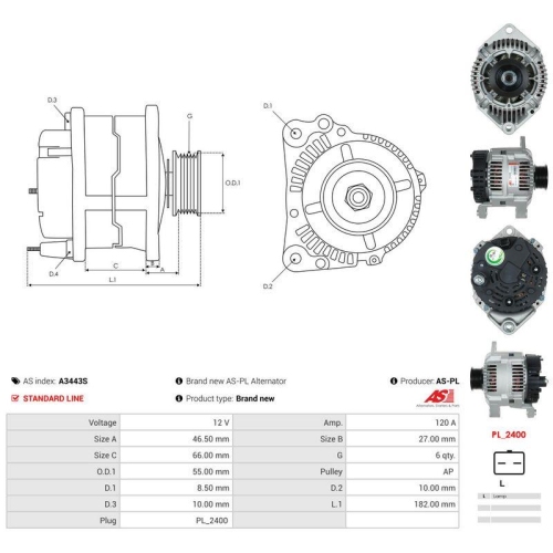 AS-PL Generator AS A3443S