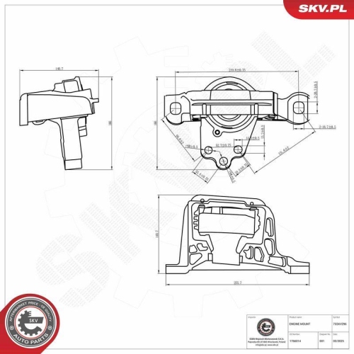 ESEN SKV Lagerung, Motor 75SKV296