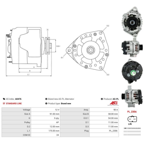 AS-PL Generator AS A0476