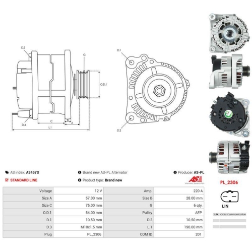 AS-PL Generator AS A3457S