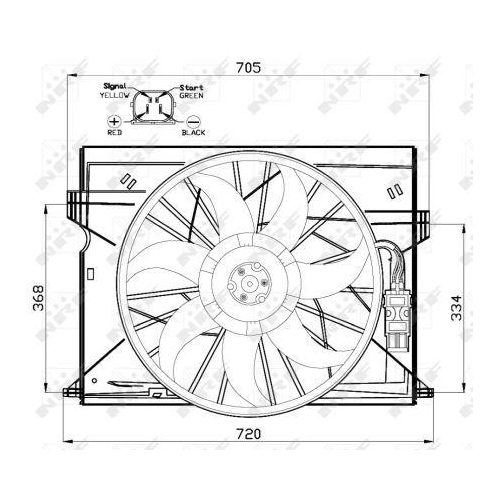 NRF Lüfter, Motorkühlung 47444