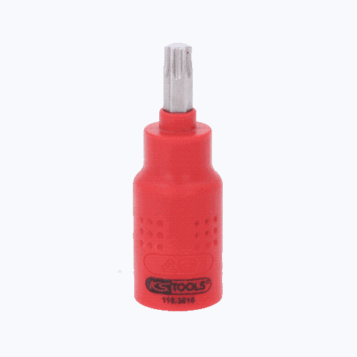 3/8 Zoll Isolierte Bit-Stecknuss Torx, T40, 60mm KS TOOLS 118.3816