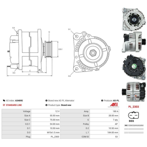 AS-PL Generator AS A3469S