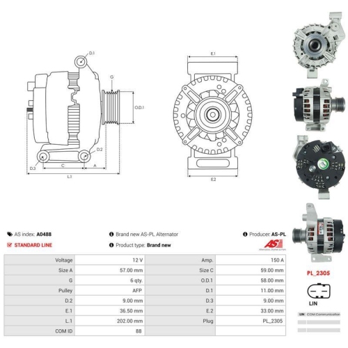 AS-PL Generator AS A0488