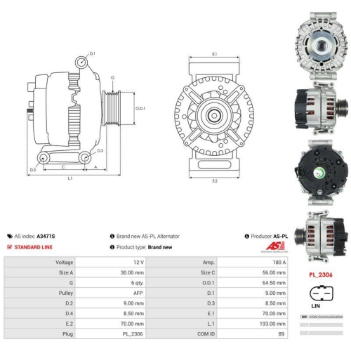 AS-PL Generator AS A3471S