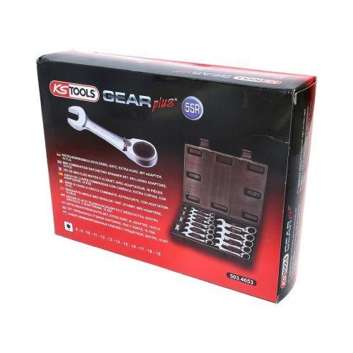 GEARplus Ratschenringmaulschl&uuml;ssel-Satz, kurz, 16-tlg KS TOOLS 503.4653