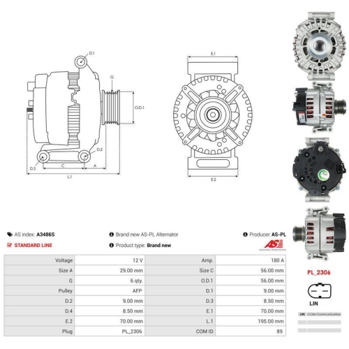 AS-PL Generator AS A3486S
