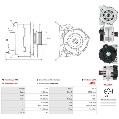 AS-PL Generator AS A3490S