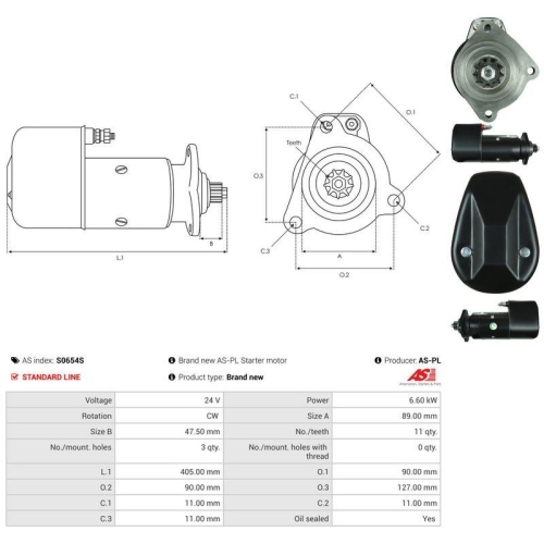 AS-PL Starter AS S0654S