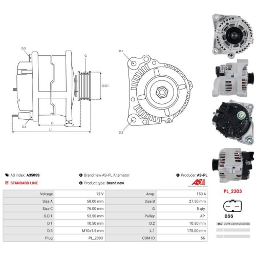 AS-PL Generator AS A3505S