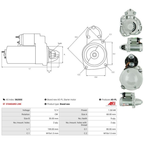 AS-PL Starter AS S6255S